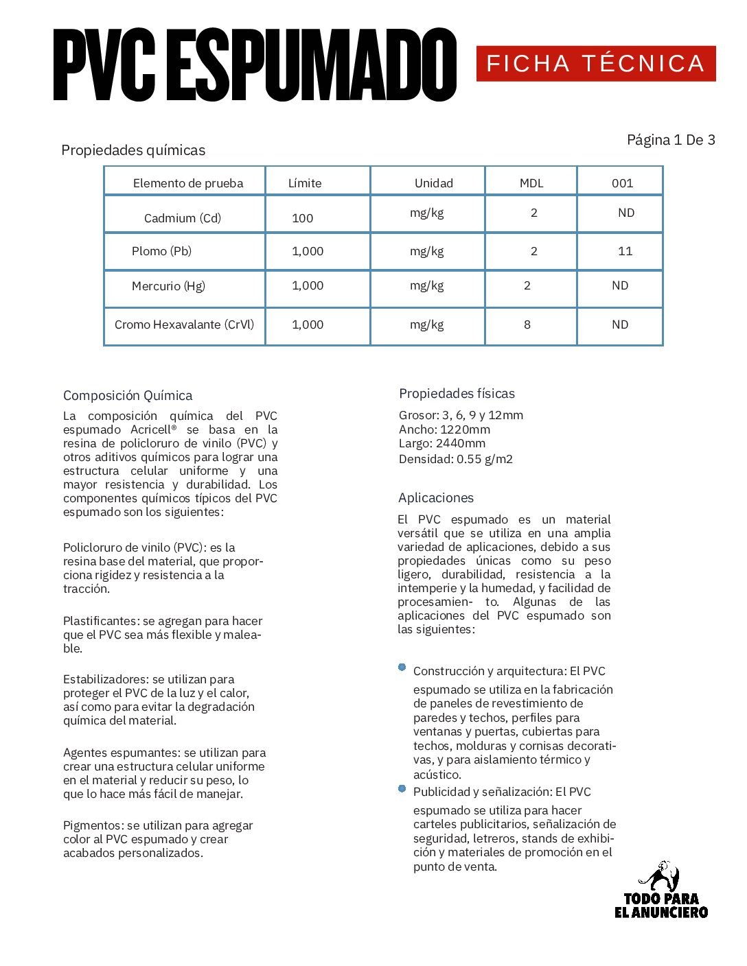 Lámina de trovicel blanco 1.20 x 2.40 m (3mm) - Imagen 3