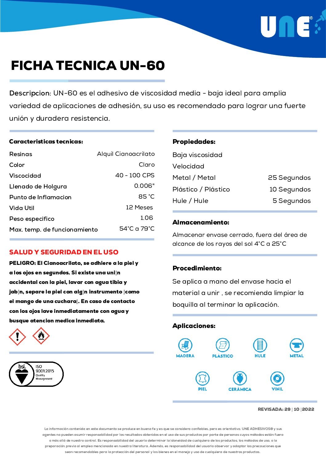 Cianoacrilato UNE (20gr) - Imagen 2